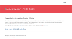 Desktop Screenshot of erotik-shop.com