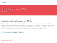 Tablet Screenshot of erotik-shop.com